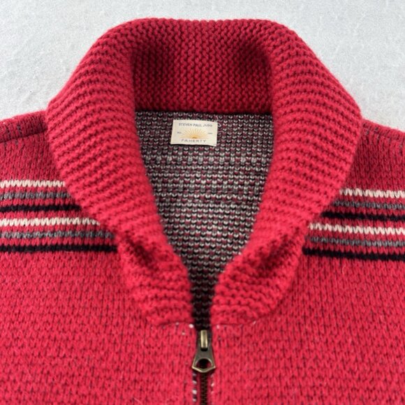 Faherty Steven Paul Judd Thunderbird Cardigan Sweater Men’s L Alpaca Wool Native - Picture 8 of 16